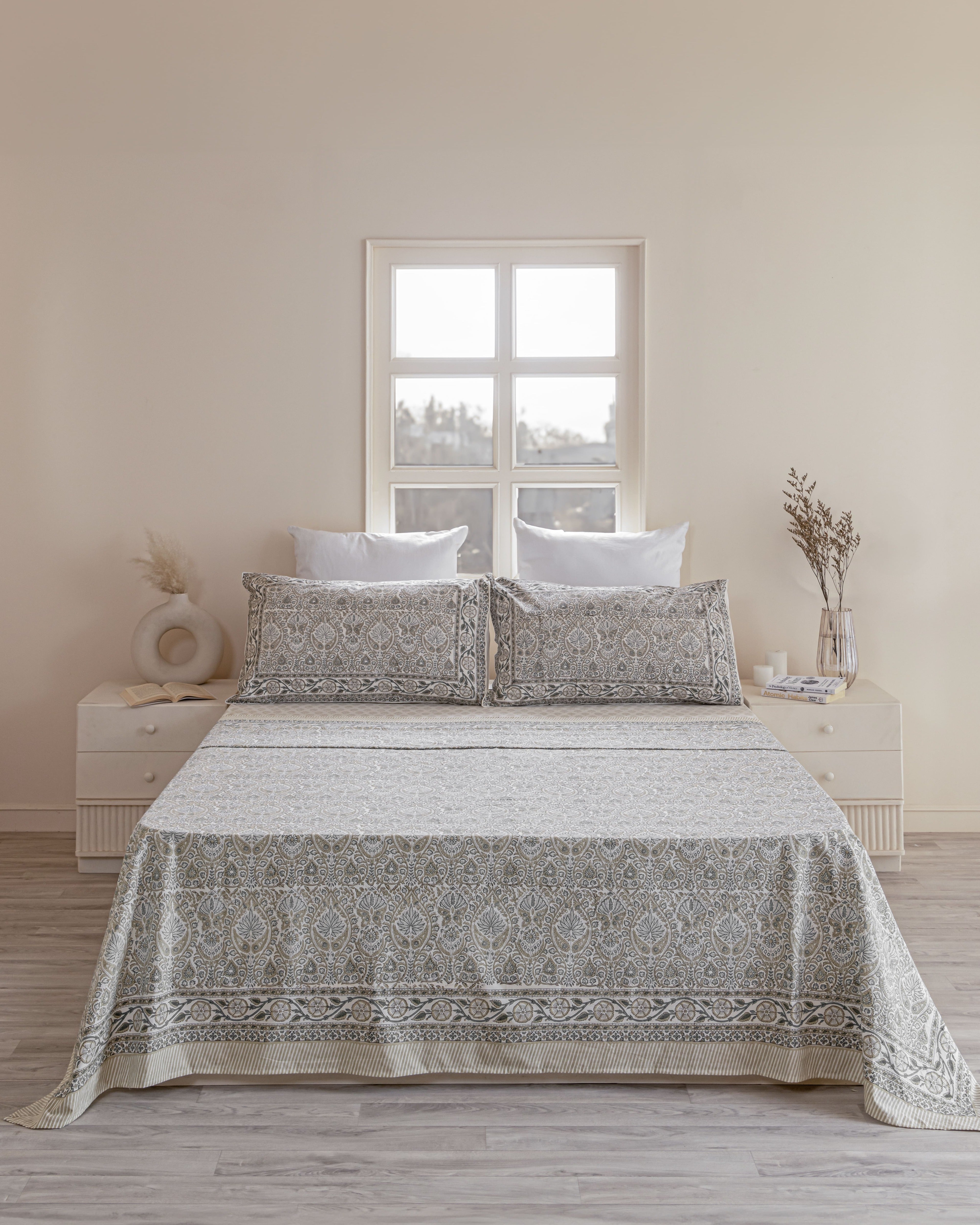 Royal's Set Lenzuola In Cotone 100% Percalle - 250 Fili, Tasche Profonde Fino A 45 Cm, 4 Pezzi, Biancheria Da Letto Lusso